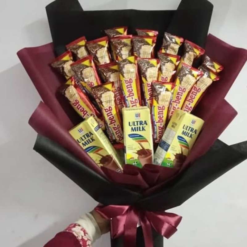 buket Snack plus uang, Snack plus bunga, Snack plus boneka dll.(COD)