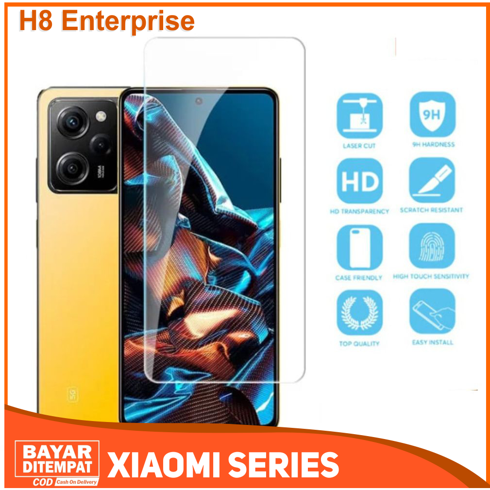 Tempered Glass Xiaomi Redmi 12 Note 12 4G Note 12 Pro 5G Poco F5 Poco X5 Poco X5 Pro- Anti Gores Kaca Premium Quality