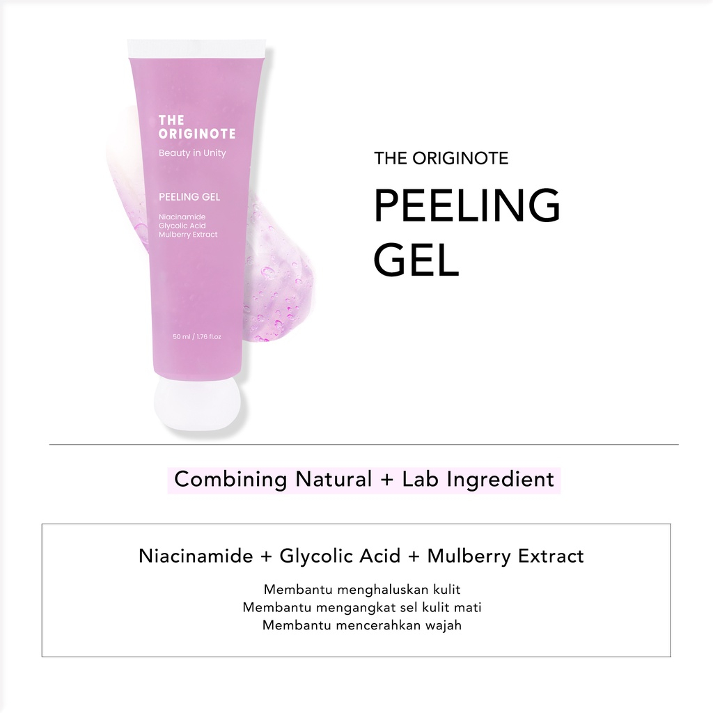 The Originote Peeling Gel With Niacinamide - Masker Peeling Mengangkat Sel Kulit Mati Mencerahkan Wajah Eksfoliasi Wajah