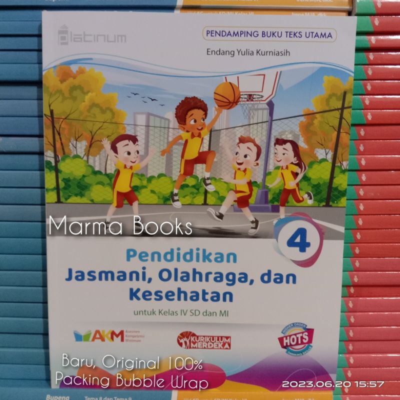 Buku PenjasOrkes Kelas 4 SD Kurikulum Merdeka HOTS AKM Platinum / Buku PJOK Penjas Orkes kelas 4