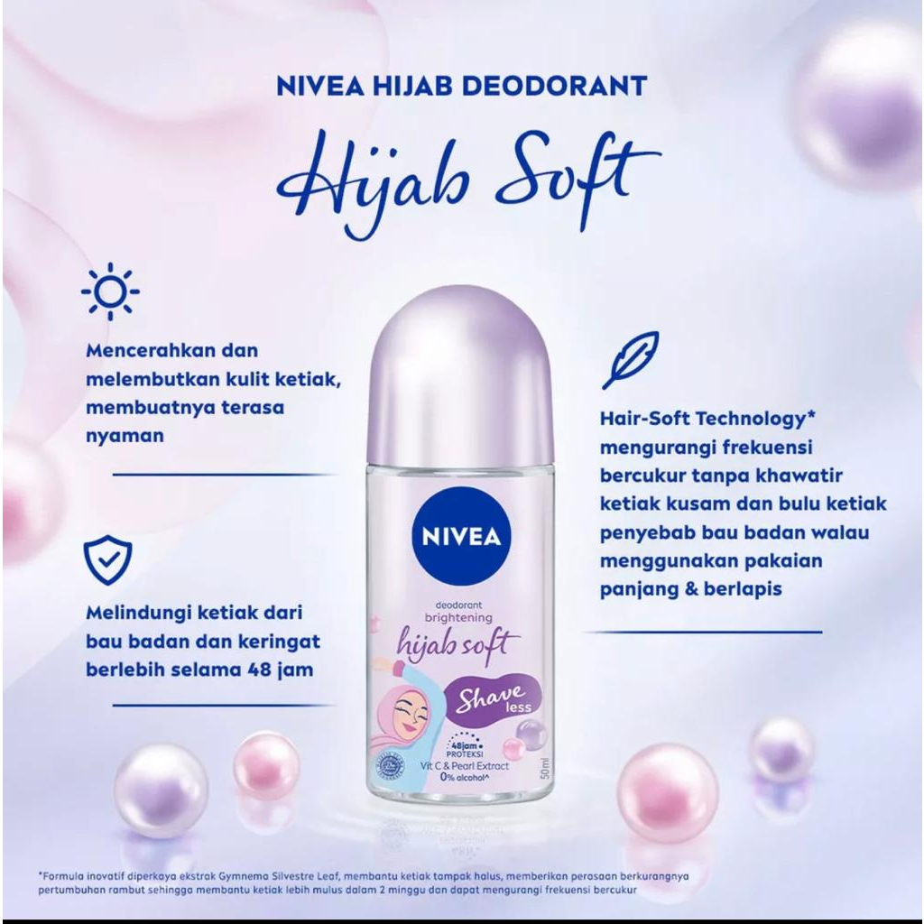 NIVEA Deodorant Full Series Roll On | 25 | 50 | Men | Women | Hijab Deodoran