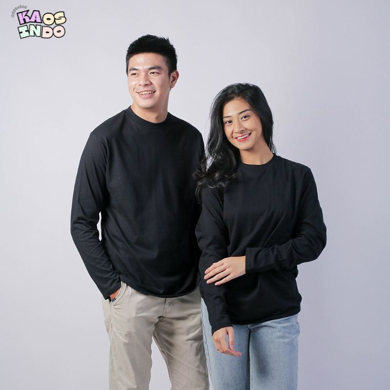 KAOS POLOS PREMIUM COTTON LENGAN PANJANG - KAOS POLOS LENGAN PANJANG PRIA WANITA