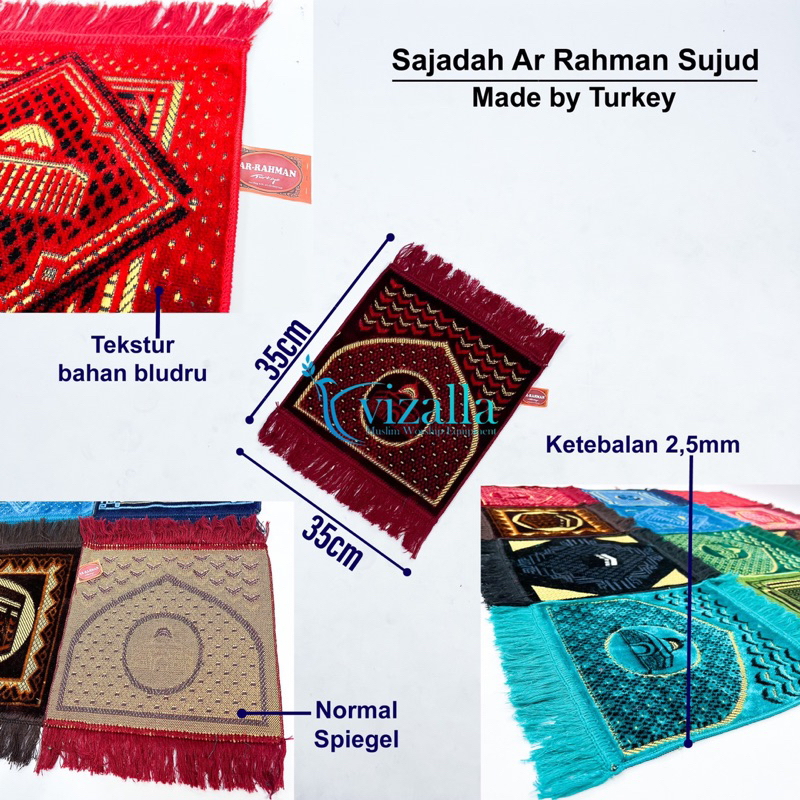 Sajadah Ar Rahman Kecil/ 35*35 Sajadah Sujud/ Grosir Sajadah