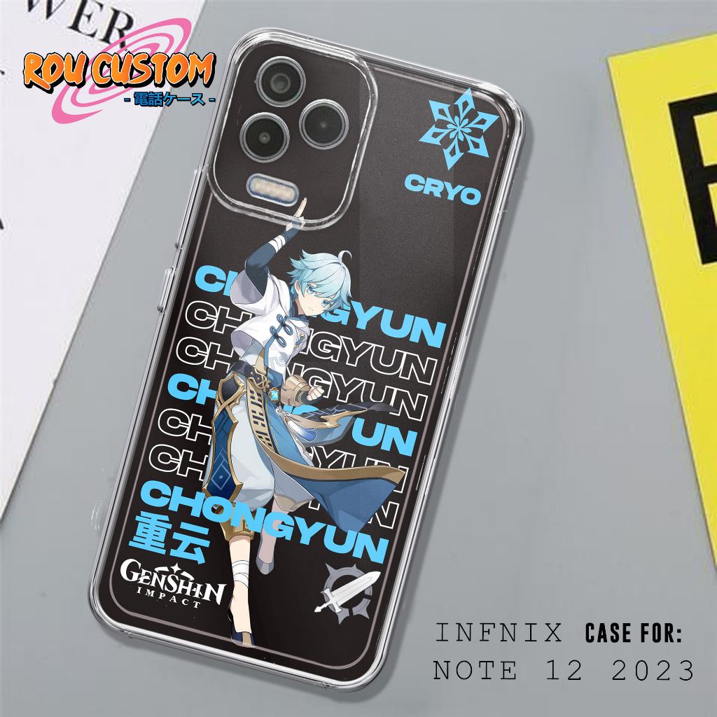 Case INFINIX NOTE 12 2023 NOTE 12 2022 Rou Custom [ Genshin Impact ] Casing Hp Aesthetic Kesing Hp K