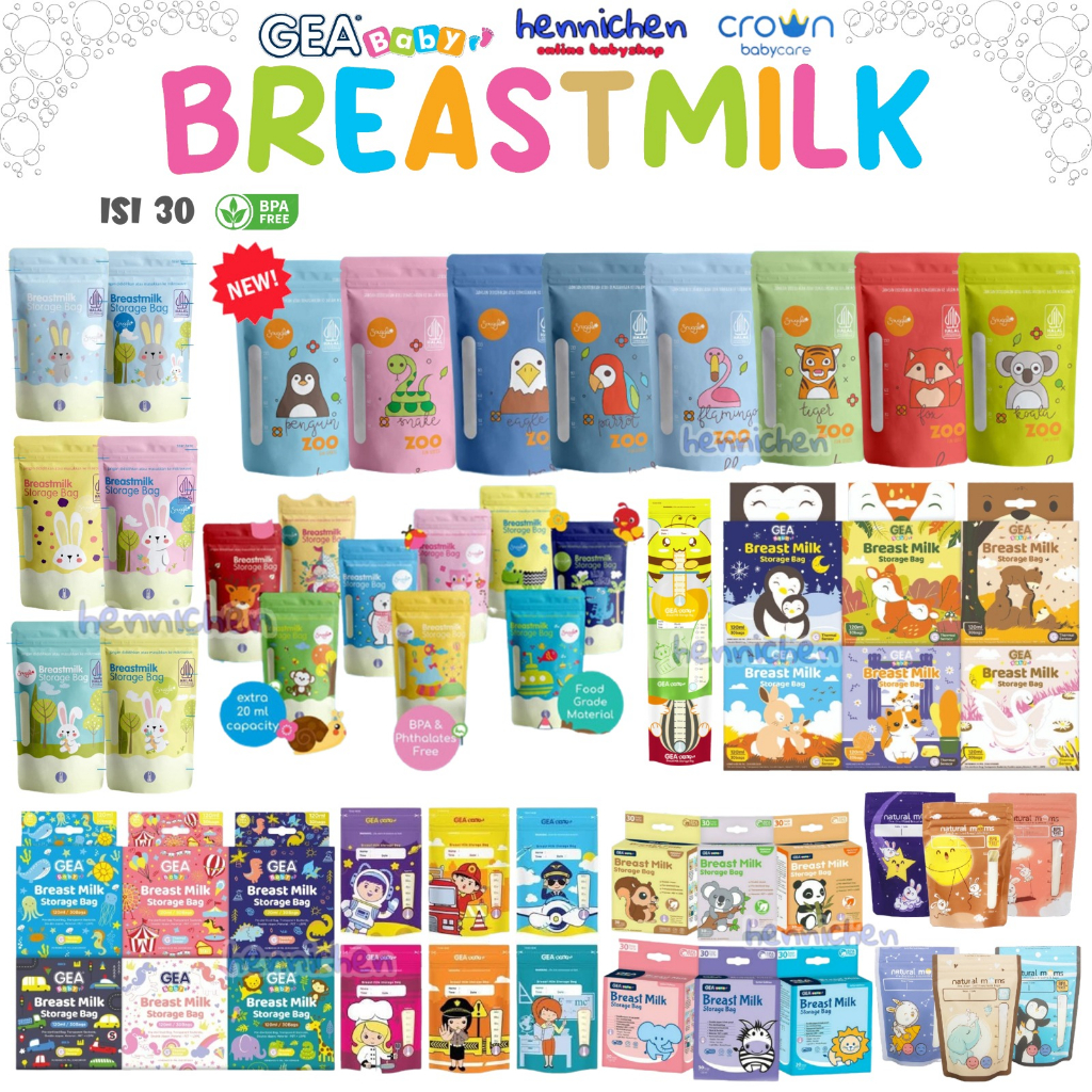 PROMO MURAH KANTONG ASI GEA 120ml Breastmilk Storage THERMO SENSOR