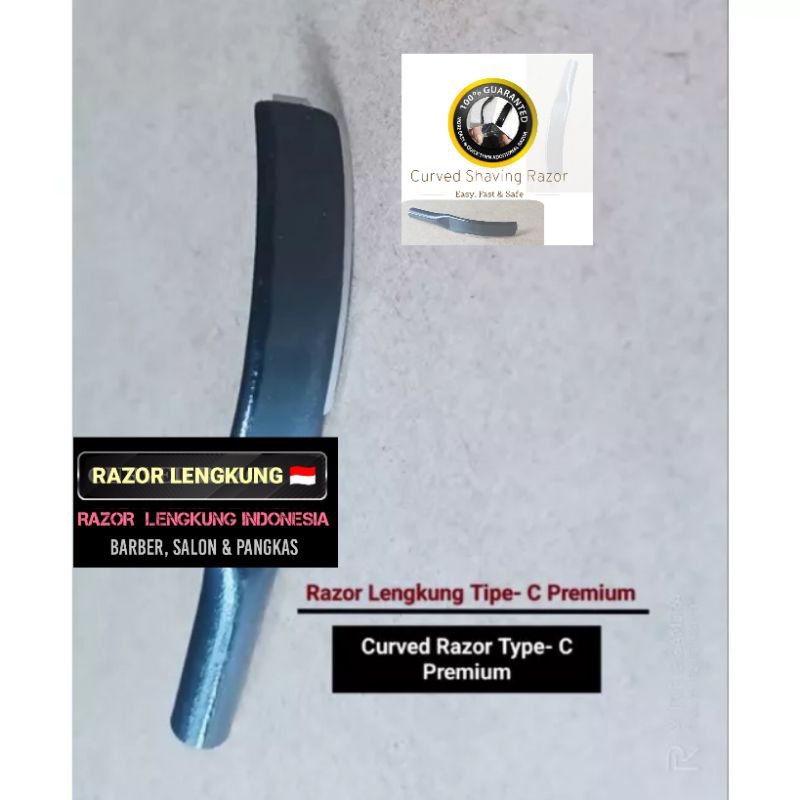 Razor Cukur Lengkung Tipe- C premium. Barbershop, Salon, Tukang Cukur Lebih Mudah Aman Cepat, Silet 