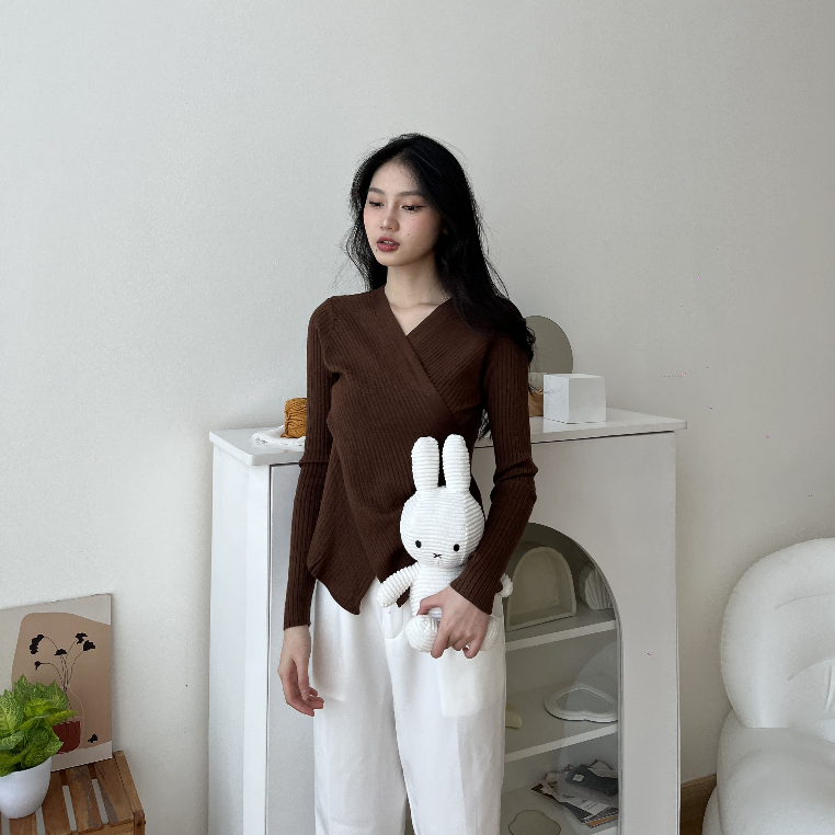 Eyri Knit Blouse - Atasan Rajut - Korean Casual Top