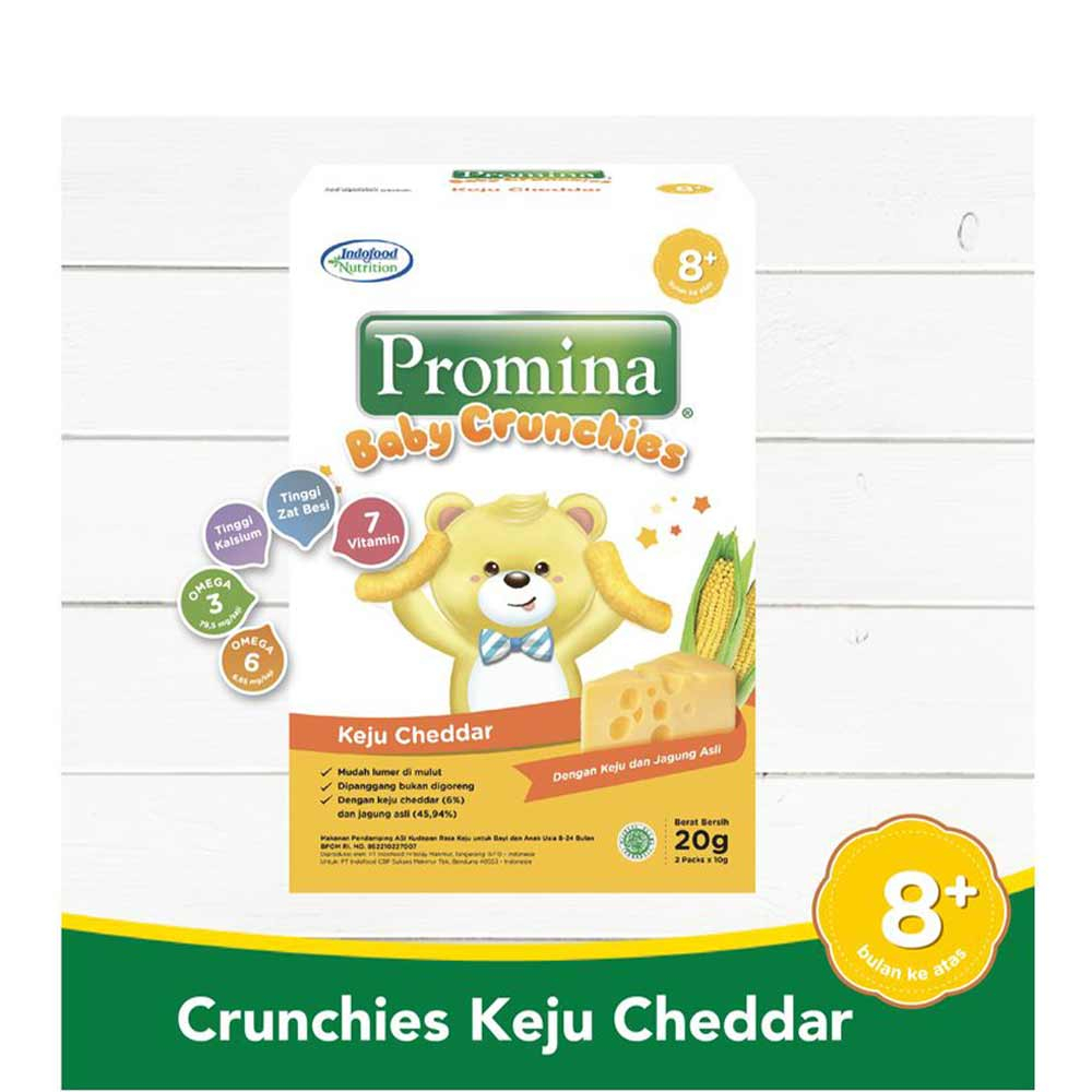 Promina Baby Crunchies Keju Cheddar 20 g Snack MPASI Bayi 8 Bulan+