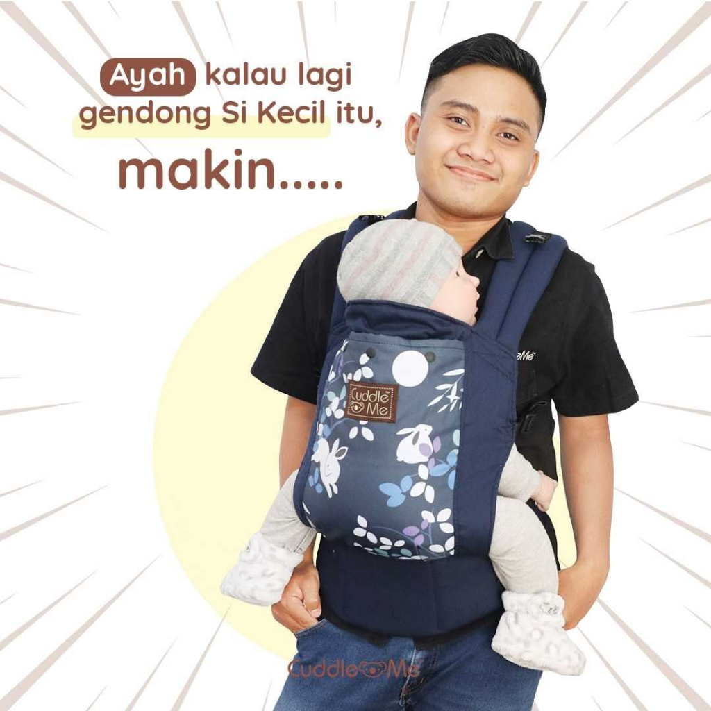 (FREE GIFT) Lite Carrier Cuddle Me CuddleMe  Gendongan Bayi Depan SSC M Shape / liteCarrier anak