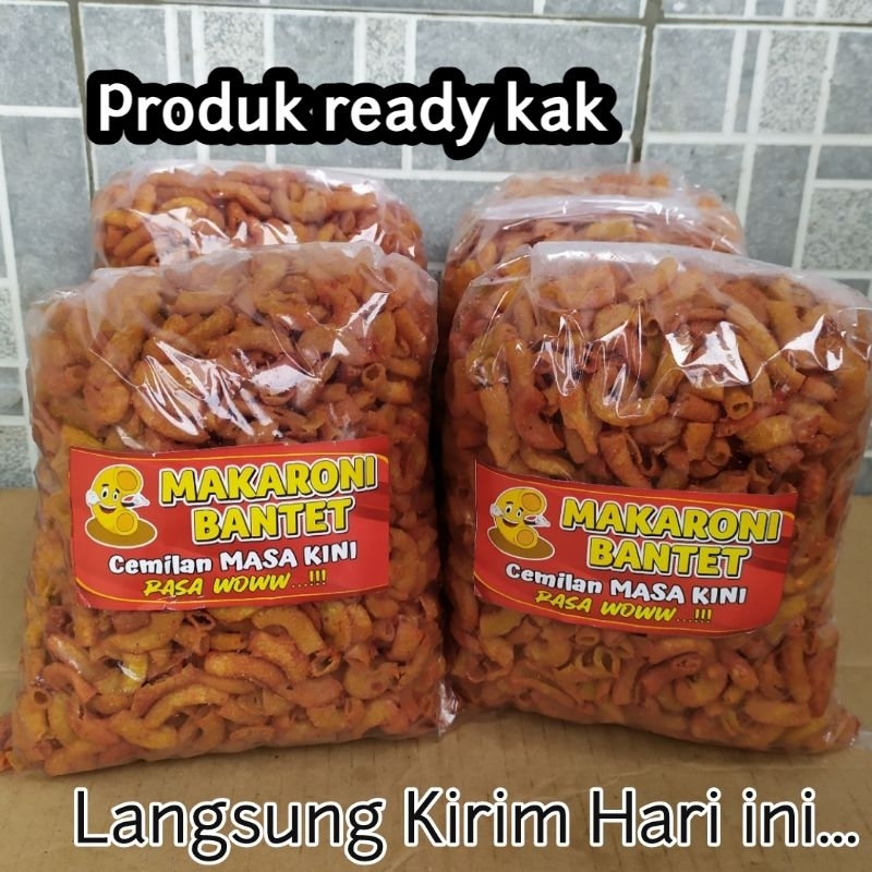 Makaroni 500gr - Makroni Goreng Bantet Kemasan Jumbo - Balado Pedas Gurih Asin - Rasa Khas