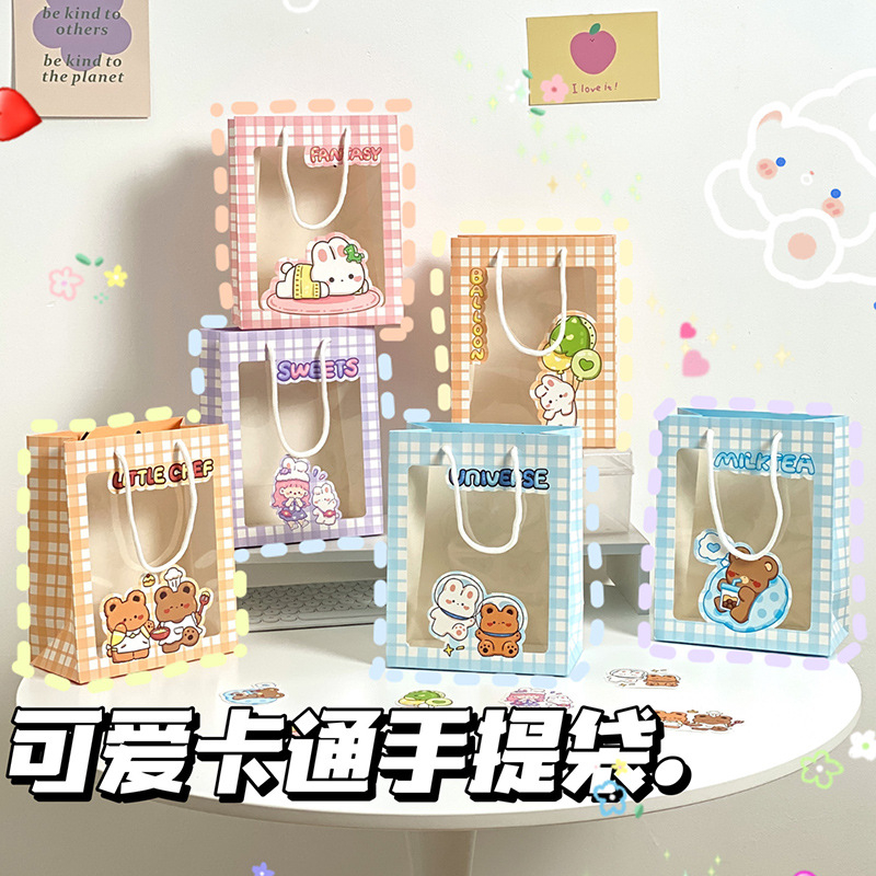 PAOPAO Paperbag Semi Trans Little Chef Milktea Lucu Free Kartu Ucapan Karakter