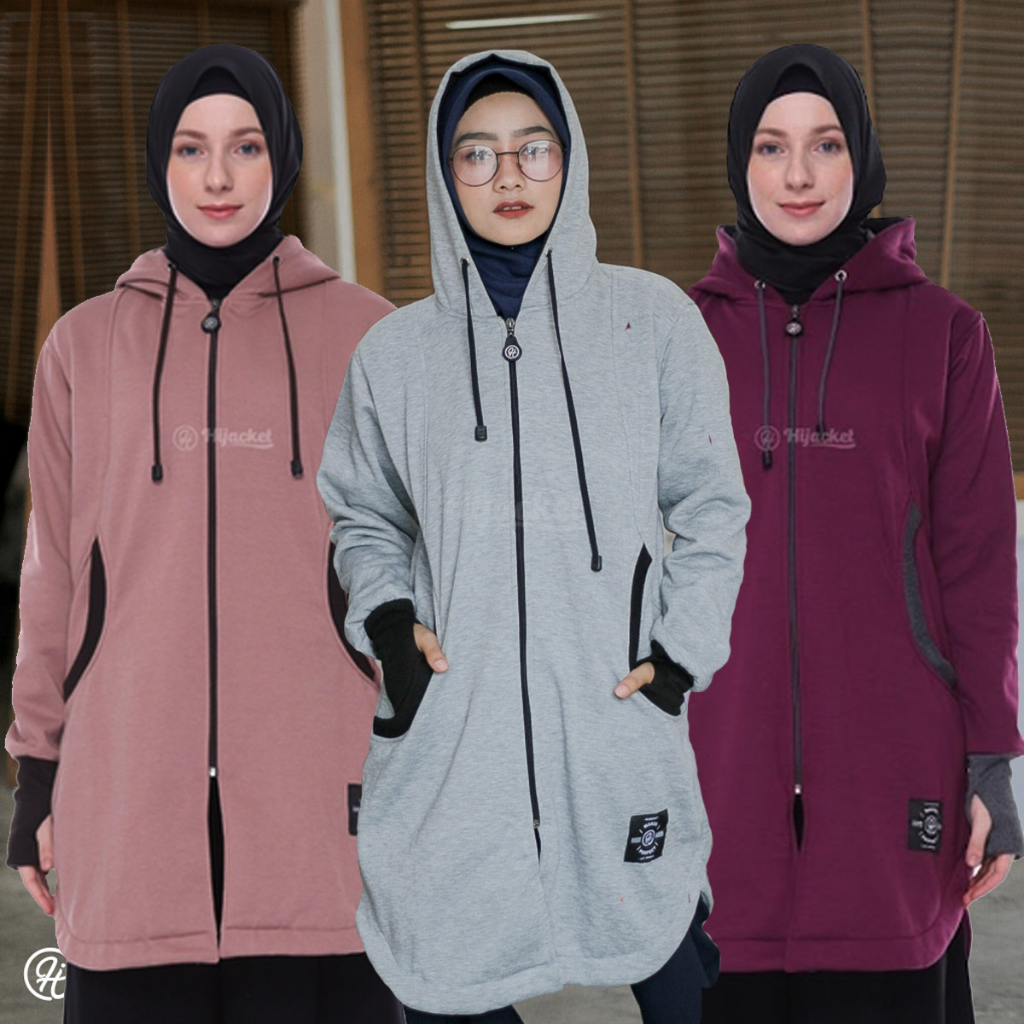 ⭐️BEST SELLER⭐️ JAKET WANITA MUSLIMAH HIJACKET ELEKTRA ORIGINAL HIJABER SYARI HIJAKET PANJANG