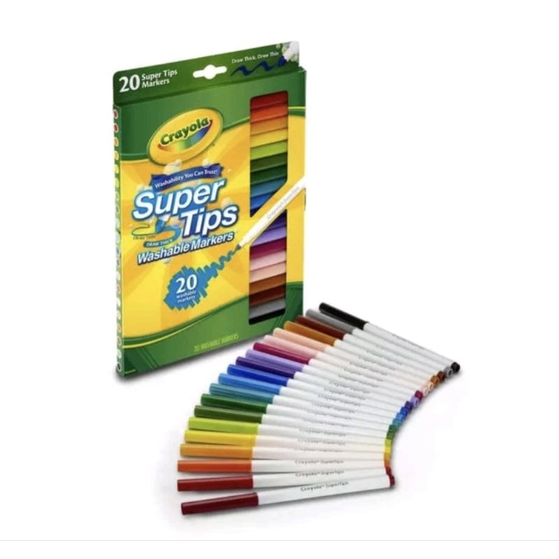 

CRAYOLA Super Tips 20CT Washable Line Markers 20S Original
