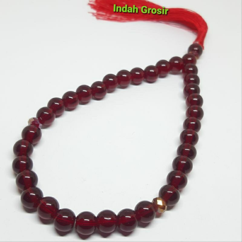 TASBIH BATU MERAH SIYEM 8MM 33BUTIR ORIGINAL