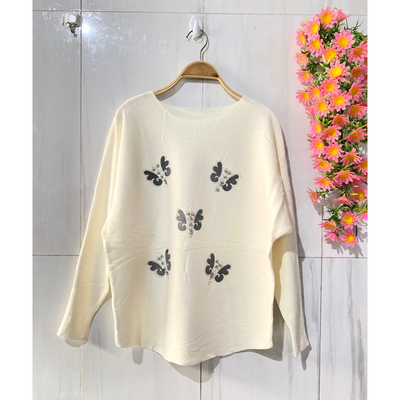 atasan rajut premium batwing import