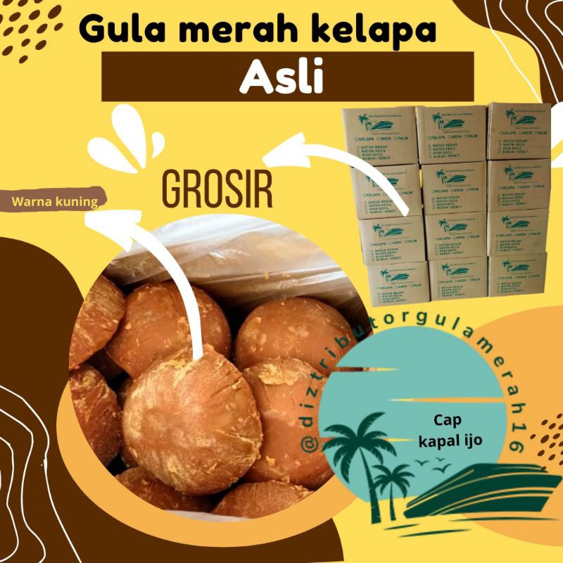 

gula merah kelapa asli warna kuning