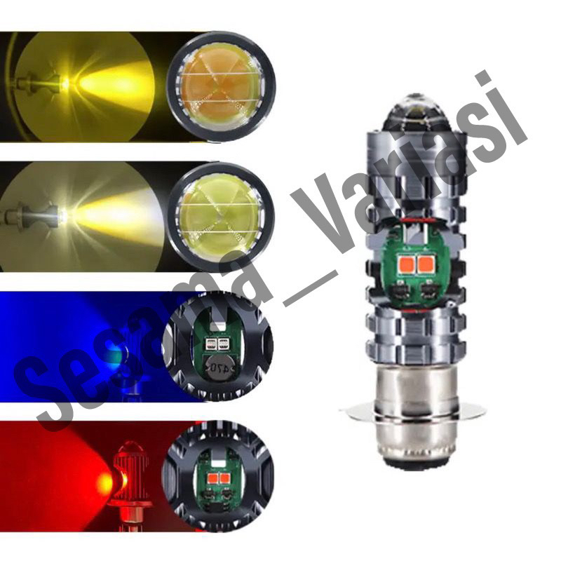 Lampu Depan H6 Led D3 2Warna H6 HiLow Universal Bebek Matic Lampu Depan Motor D3 2Warna H6 Hilow