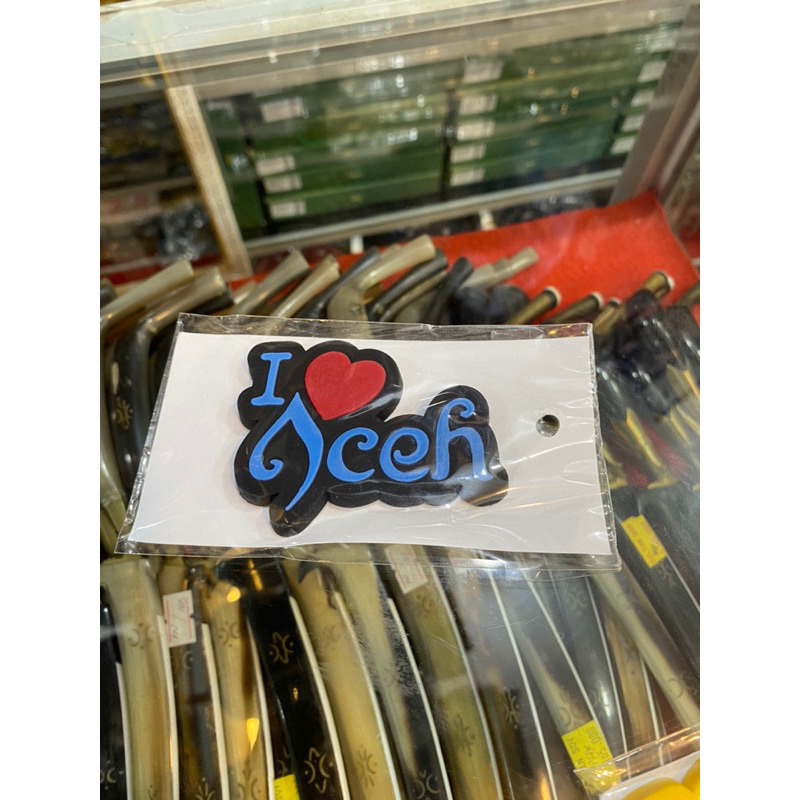 Tempelan Kulkas Aceh Tempelan kulkas Karet Souvenir Aceh Pin Magnet