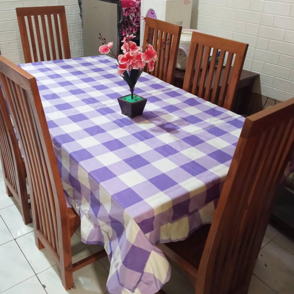 [✅COD] Taplak Meja Aesthetic Panjang 140x220 Kain Katun Model Rumbai Perlengkapan Dekorasi Ruang Makan Dapur Ruangan Tamu Rumah