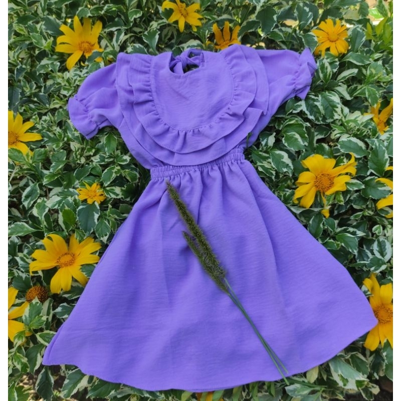 Dress Anak perempuan 4-8 thn, Gaun Anak kekinian cringkel