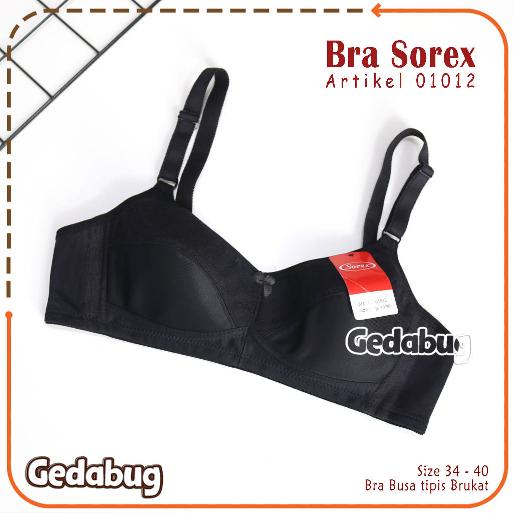 Sport Bra Sorex 01012 Cup B Tanpa Busa dan Tanpa Kawat dengan Kait 2 - Gedabug