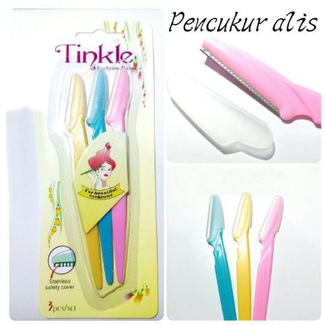 (Isi 3 PCS) ^ KYRA ^ Tinkle Pisau Cukur Alis Eyebrow Razor