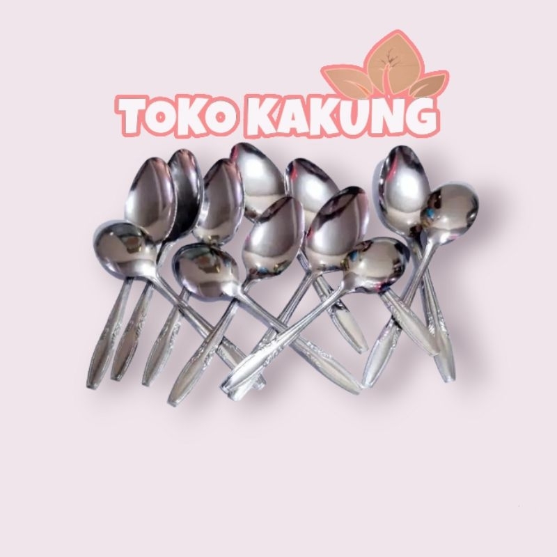 [SENDOK STAINLESS] SENDOK STAINLESS MURAH 1 LUSIN SENDOK GARPU STAINLESS SENDOK TEH