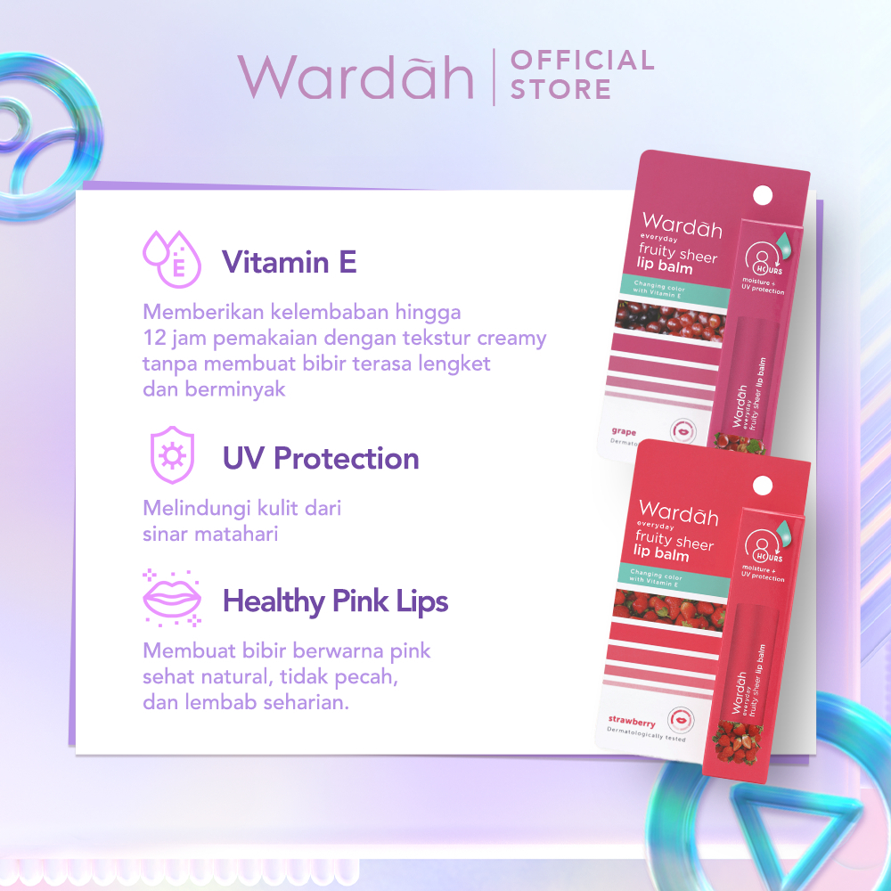 Wardah Everyday Fruity Sheer Lip Balm | Pelembab Bibir