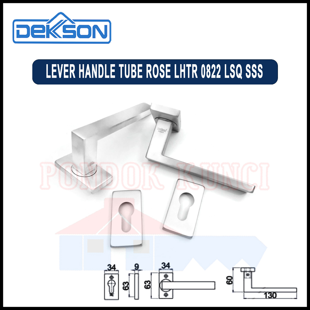 Lever Handle Dekkson LHTR 0822 LSQ SSS SUS 304 Gagang Kunci Pintu Rumah Dekson