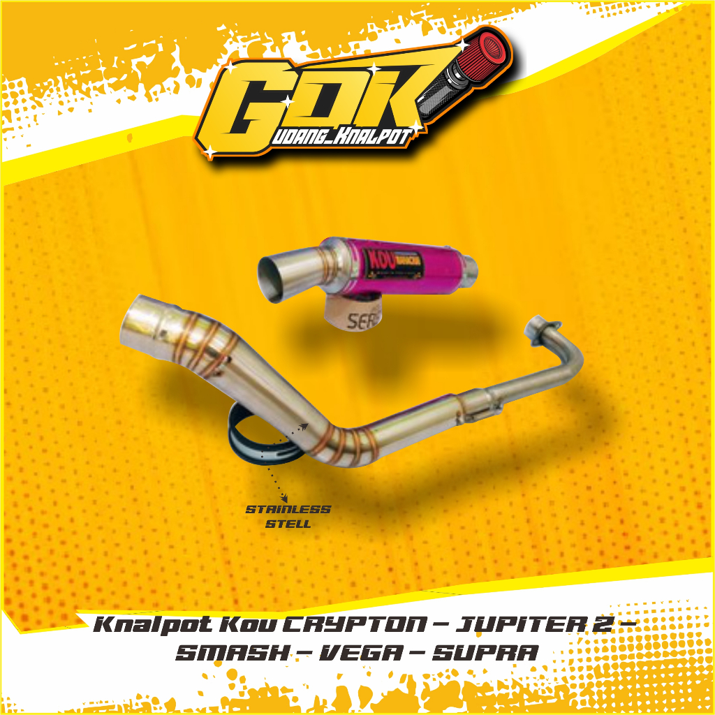 Knalpot Kou CRYPTON - JUPITER Z - SMASH - VEGA - SUPRA - Gudang Knalpot