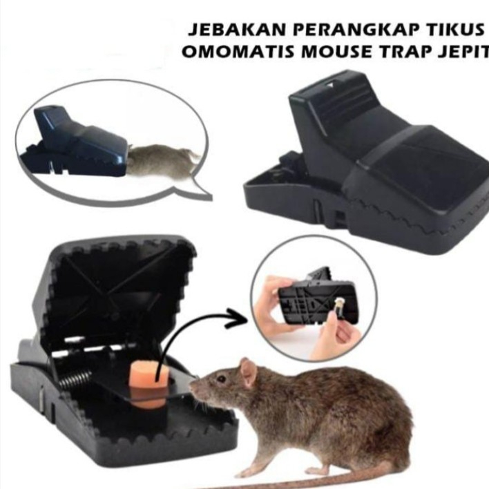 Perangkap Tikus Mekanis Hitam Hingga 100x Pakai / Trap Jebakan Tikus