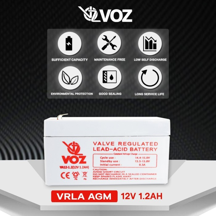 Aki kering VOZ 12V 1.2Ah - motor/mobil mainan baterai / battery /accu