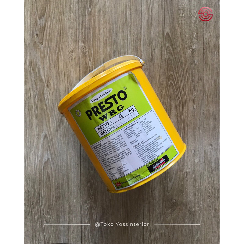 

Lem Kayu Presto WRG 4kg crosslinked interior dan eksterior.
