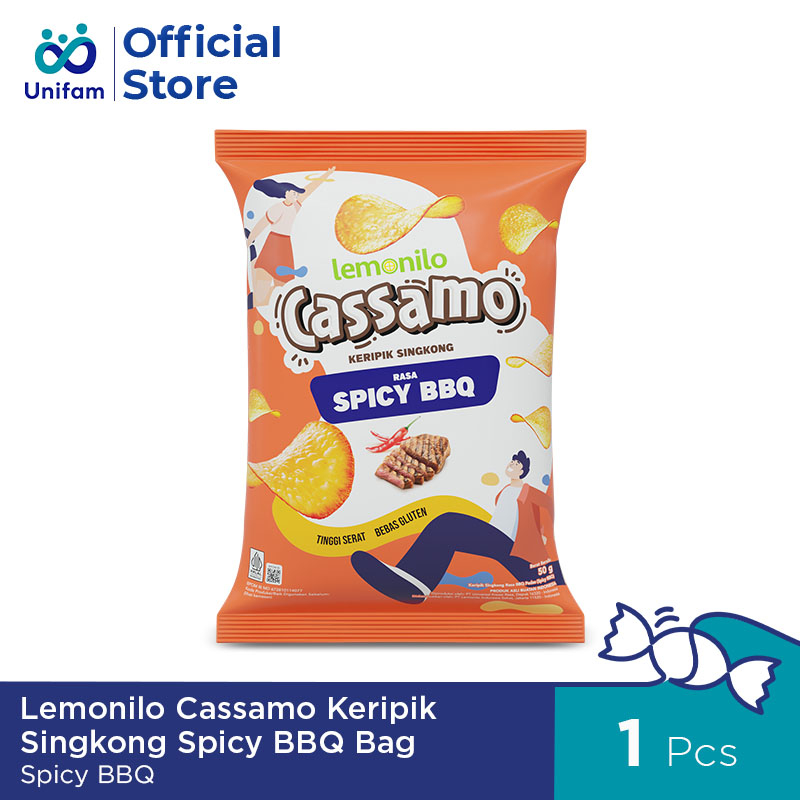

Lemonilo Cassamo Spicy BBQ 50gr - Keripik Singkong Rasa Barbeque Pedas