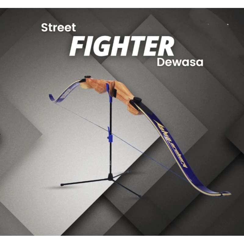 Busur Panah SF Dewasa Recurve Bow Alvo Archery Panahan Untuk Pemula Olah Raga Memanah street fighter