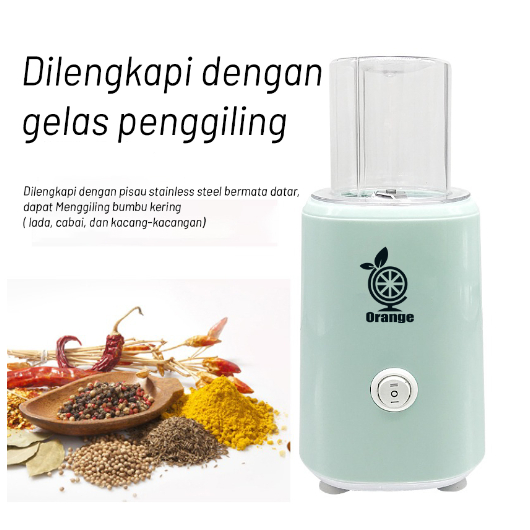 Barnik88 Blender Tabung Kaca 2in1 Blender Buah Sayur Bumbu - Mesin Penggiling Serbaguna Multifungsi Foodgrade LLJ-3