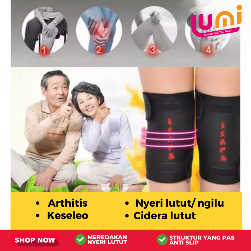 2PCS ( KANAN KIRI ) DEKER TERAPI PEMANAS LUTUT THERAPY MAGNETIK SUPORT