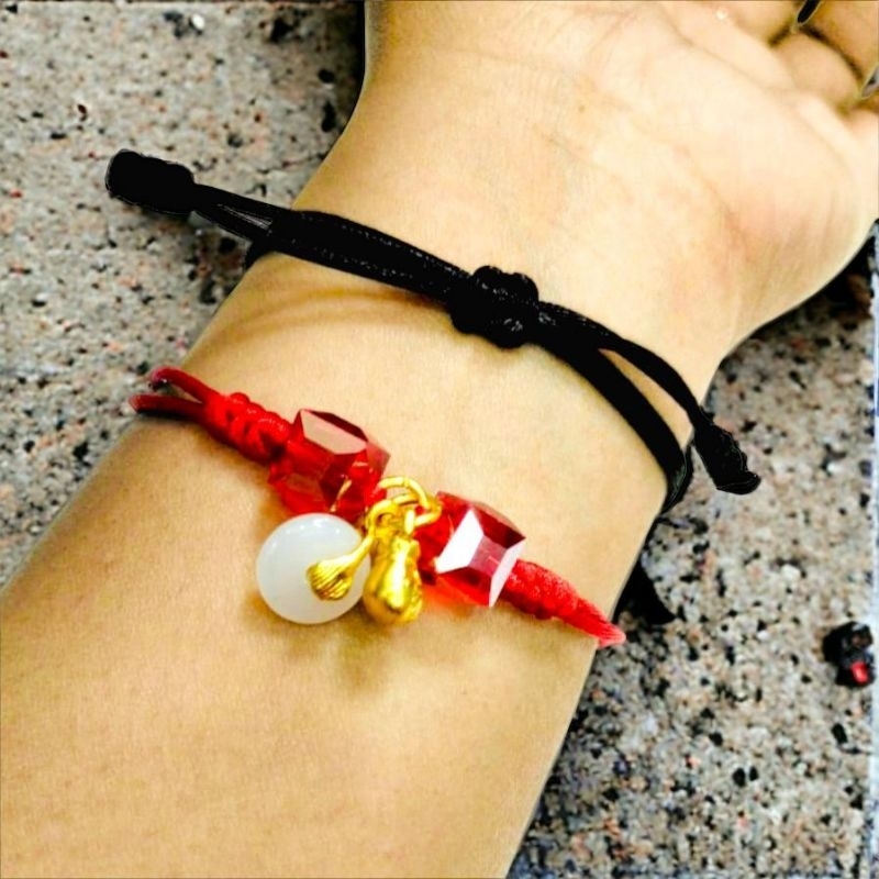 Gelang tangan wanita gelang Tali variasi lapis emas gelang rajut kombinasi chram