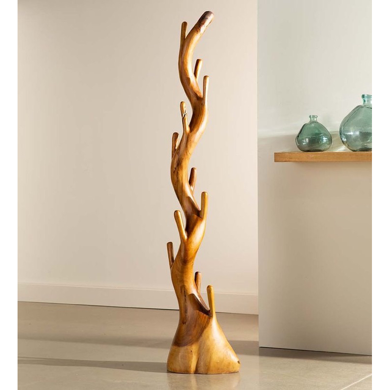 Stand Kayu Minimalis Tempat Topi Jas Baju Estetik Hiasan Rumah