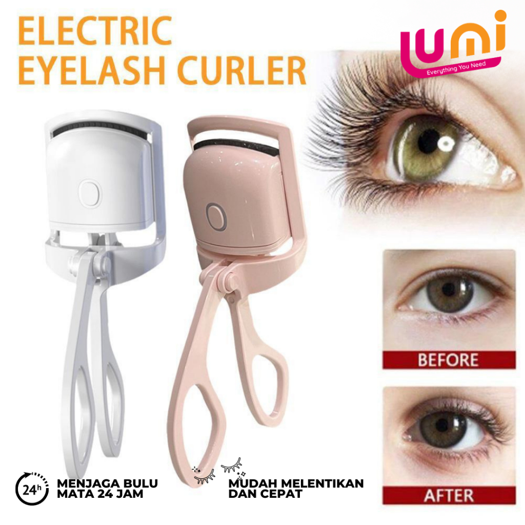 Electric Eyelash Curler Big Eye Curling Long-lasting Hold Penjepit Bulu Mata Elektrik