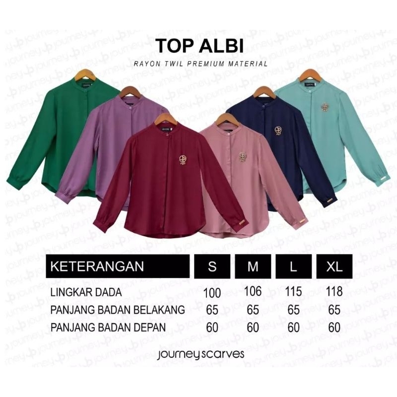 Journey Atasan kemeja polos  Top Alby dan Bella Top