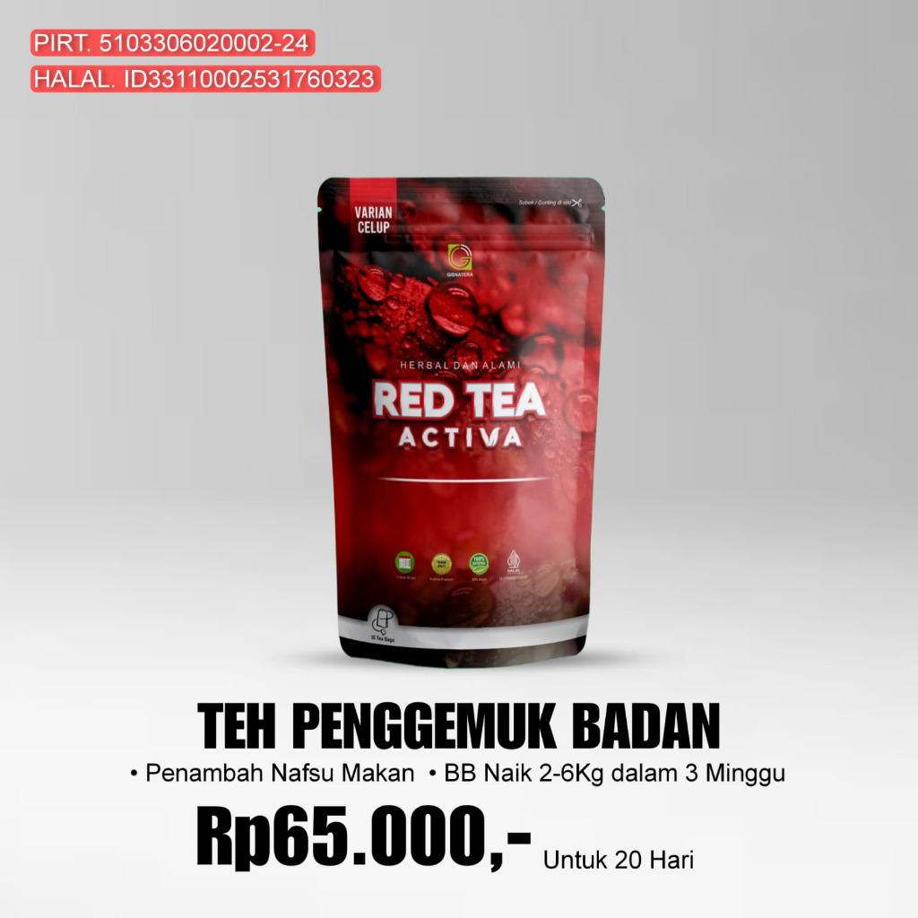 

(COD) RED TEA ACTIVA PENGGEMUK ( ECER & GROSIR CELUP)