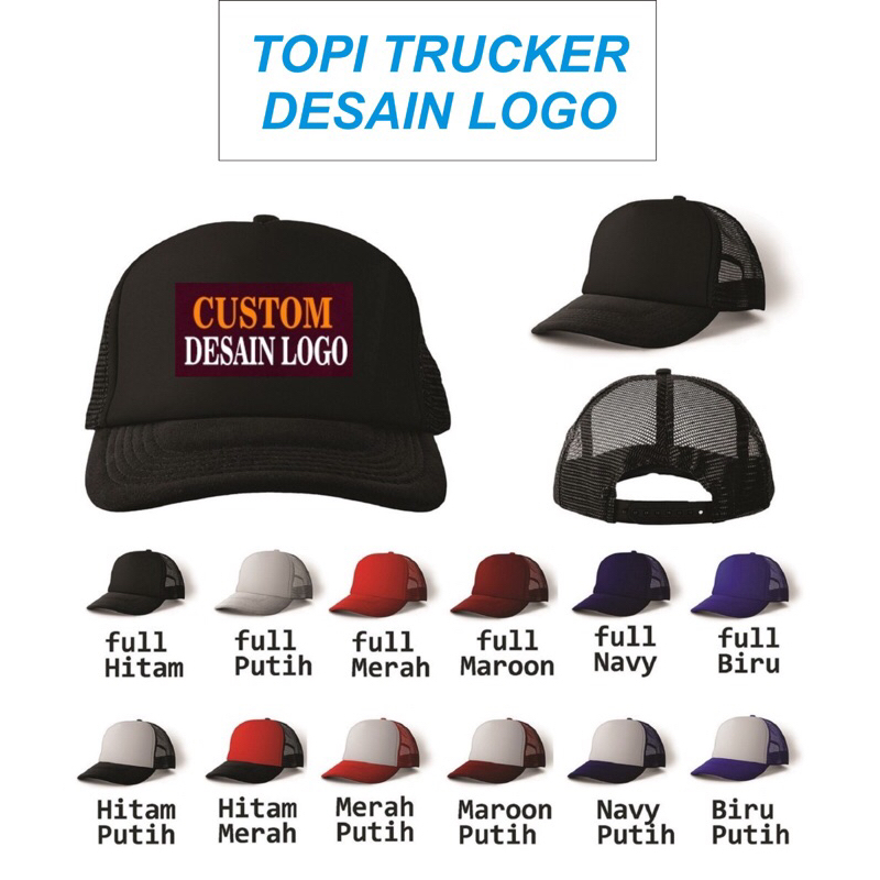 Topi Trucker DESAIN LOGO