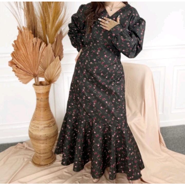 AIMEL FISHTAIL MAXI DRESS WANITA XL (LD 100, P 133)