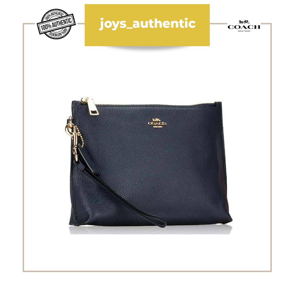 Tas Wanita Coach Charlie Pouch Midnight Biru Navy Woman Bag Authentic Original