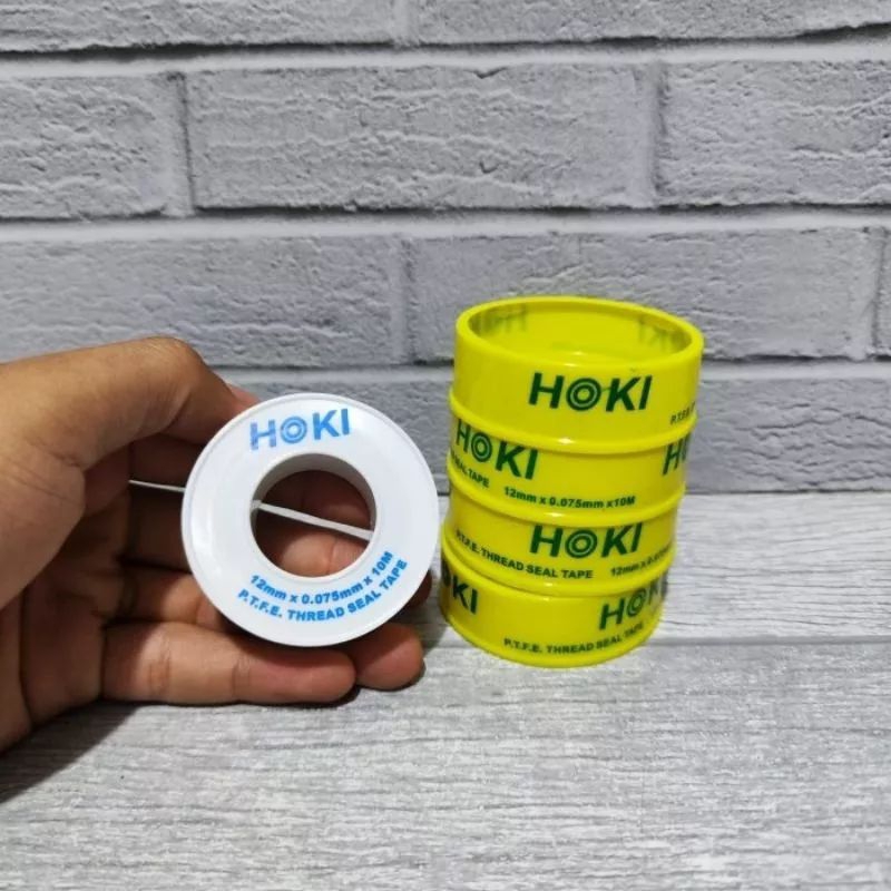 HOKI SEAL TAPE ISOLASI PIPA 10M 12mm FULL GOOD QUALITY BAGUS BERKUALITAS