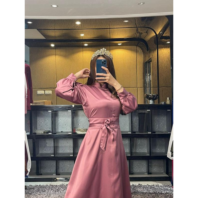 GAMIS SATIN AISYAH DRESS SATIN KONDANGAN