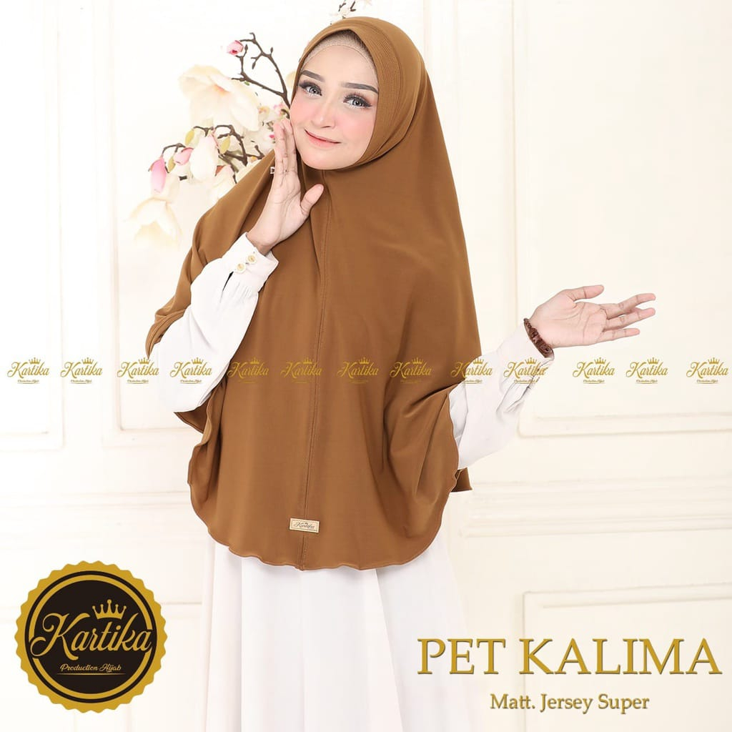 hijab instan Kalima Jumbo Bahan Jersey / Hijab Syari Putih
