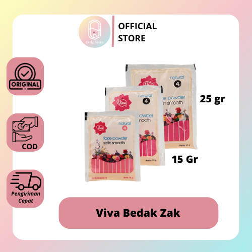 QEILA - Viva Bedak Zak (Refill - Face Powder) Ukuran 15 gr &amp; 25gr | Face Powder Satin Smooth