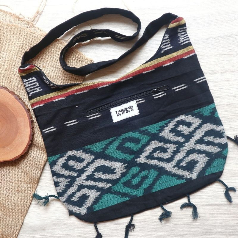 Tas Selempang Bahan Kain Tenun Lombok Halusan